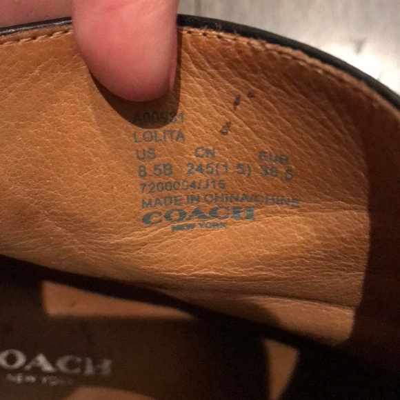 Coach black leather booties size 8.5 - Picture 6 of 6